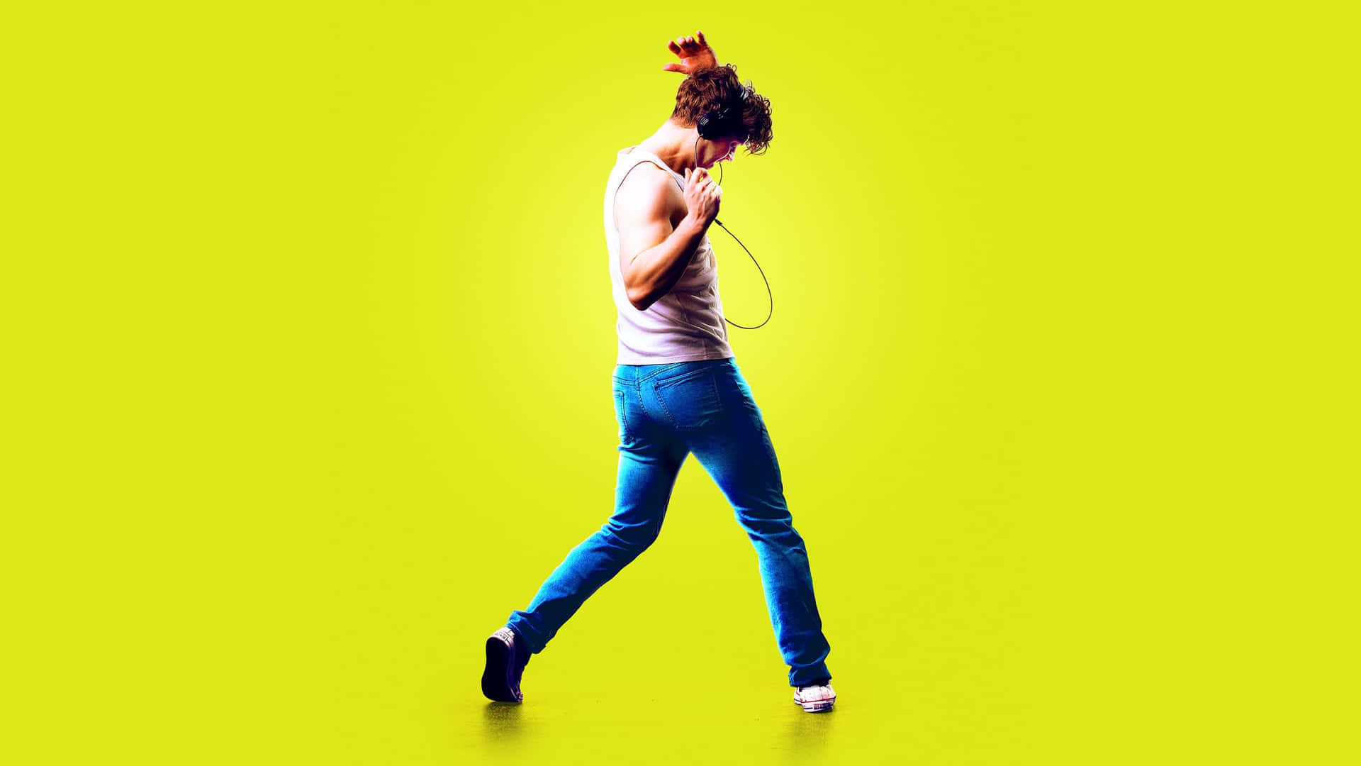 Footloose Dance Move Yellow Background Wallpaper