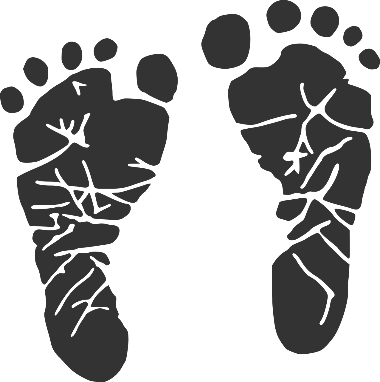Footprint Silhouette Graphic PNG