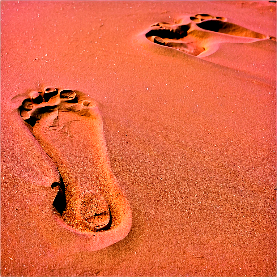 Footprints In Sandy Beach Png 06242024 PNG