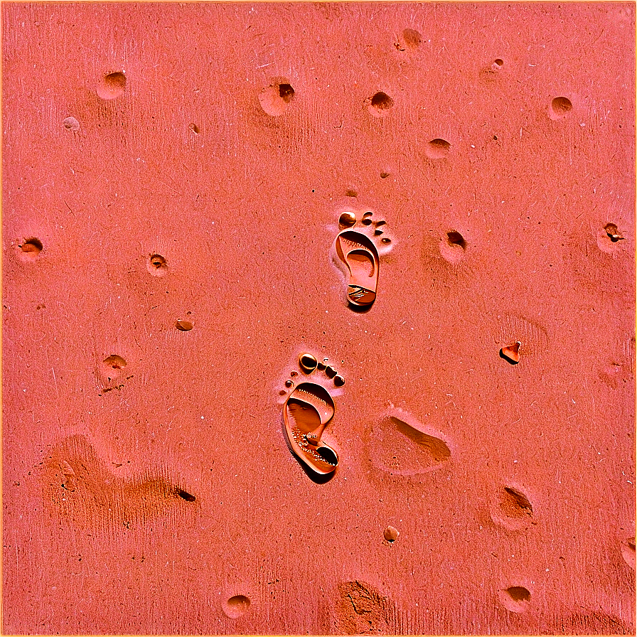 Footprints Leading To Sandy Beach Png Aot PNG