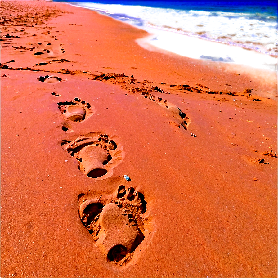 Footprints Leading To Sandy Beach Png Lyq PNG