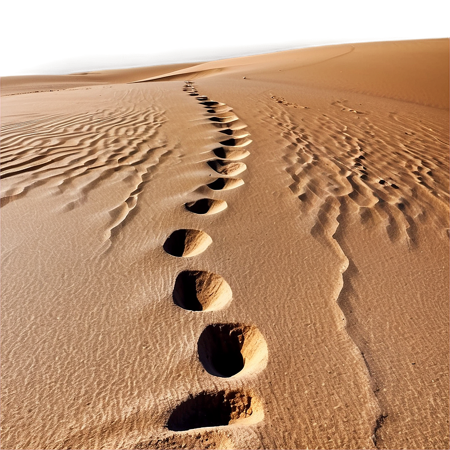 Footprints On Sandy Desert Png 06242024 PNG