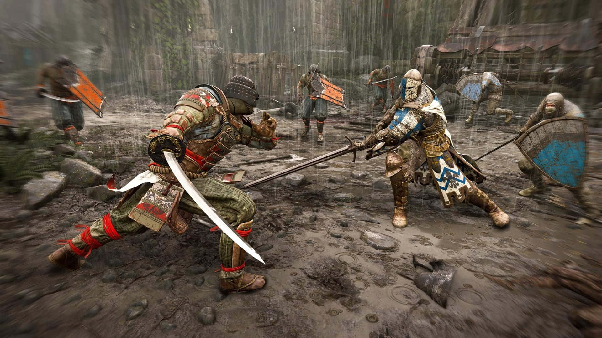 For Honor Battle Scene with Warriors and Warriors in an Epic Face-Off
