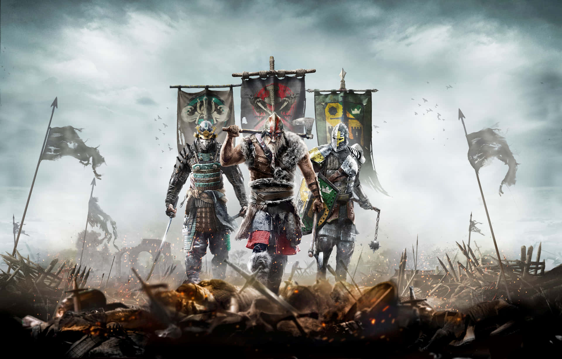 For Honor Warriors Engage in Battle