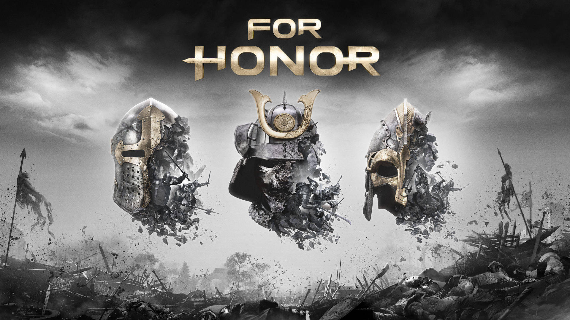 For Honor Game Faction Helmets Wallpaper