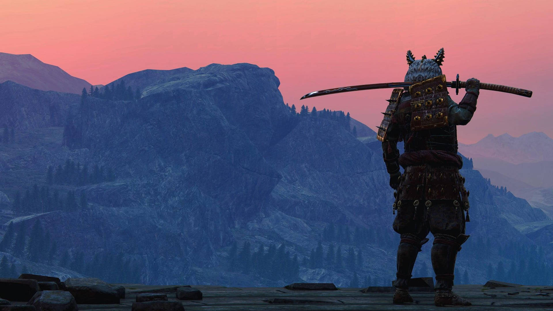 For Honor Game Kensei Mountain View Background