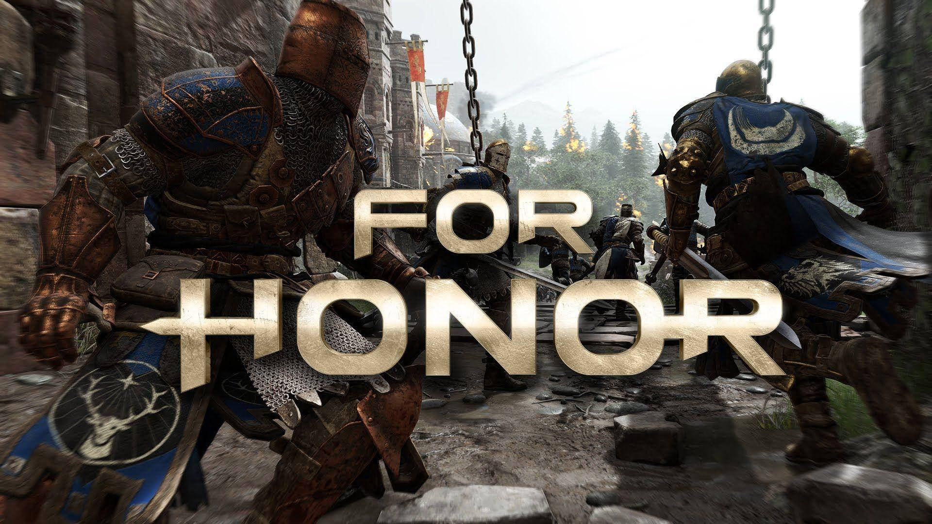 For Honor Game Title Card On Battle Image Background
