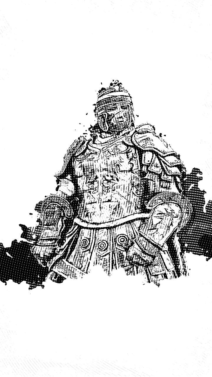 For Honor Phone Centurion Black And White Background