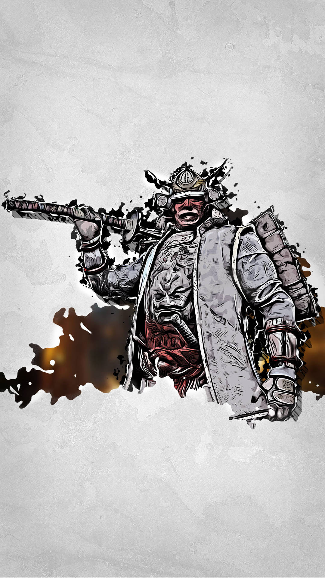 For Honor Phone Kensei Outline Art Picture