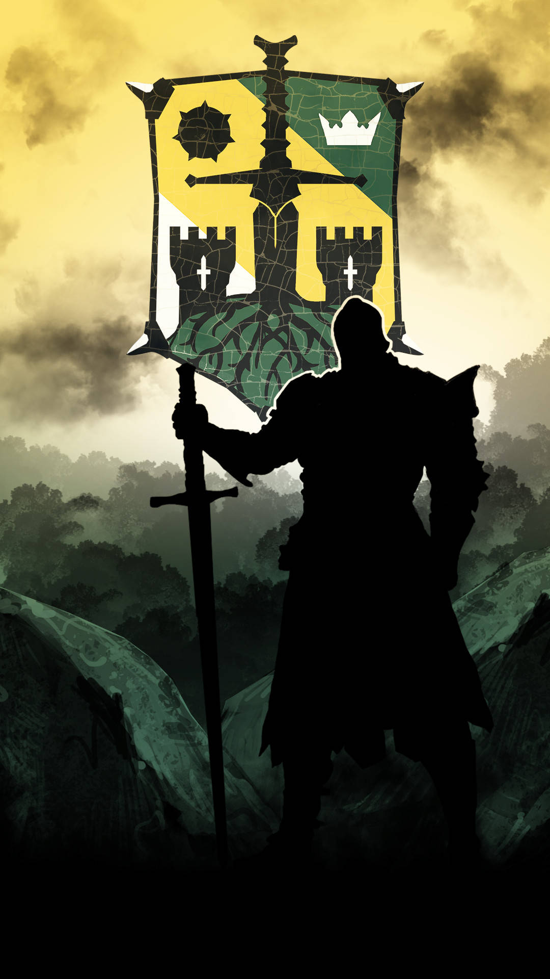 For Honor Phone Knights Logo Silhouette Background