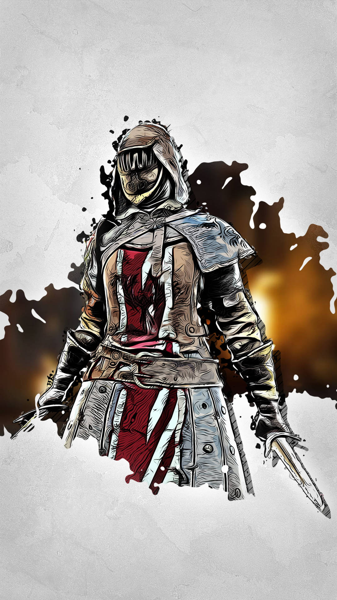 For Honor Phone Peacekeeper Outline Art Background