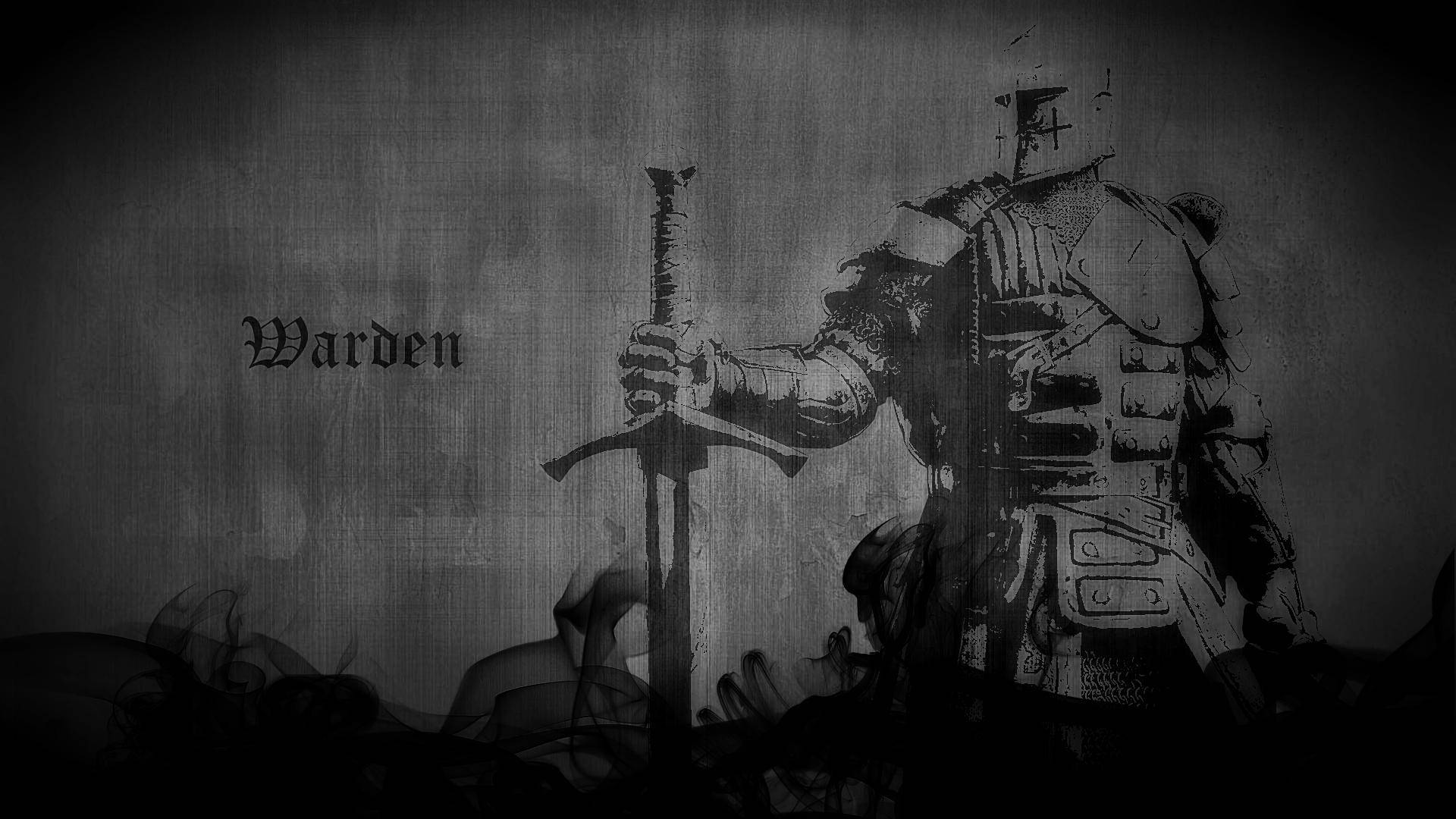 For Honor Warden Gray Art Background
