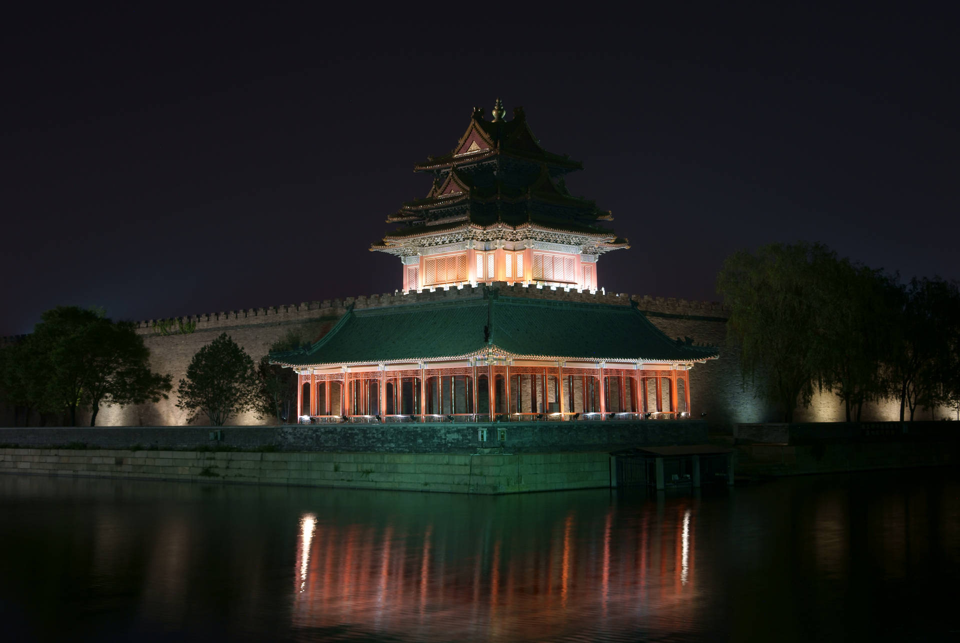 Forbidden City Palace At Night Picture