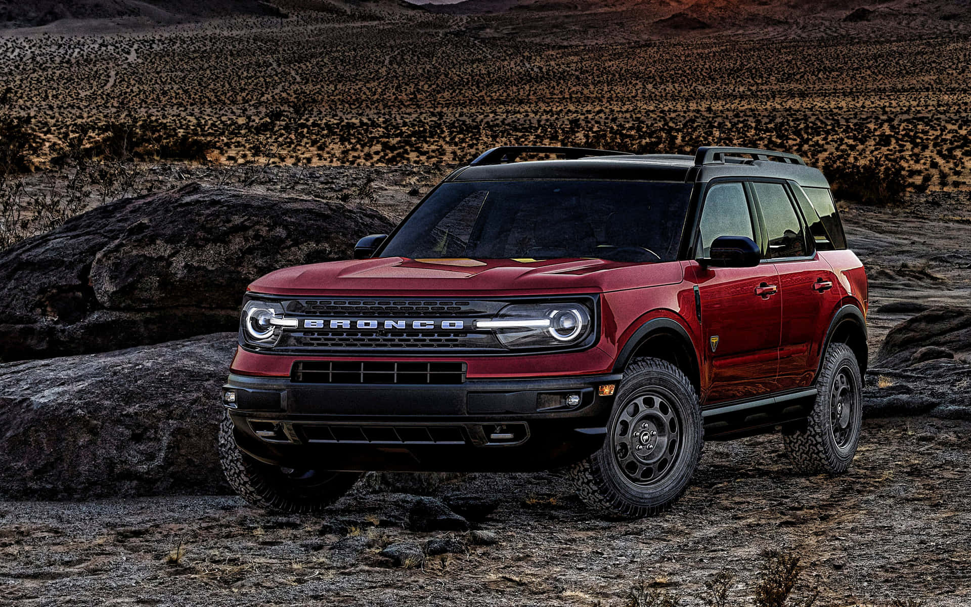 The 2020 Ford Bronco Is Parked In The Desert