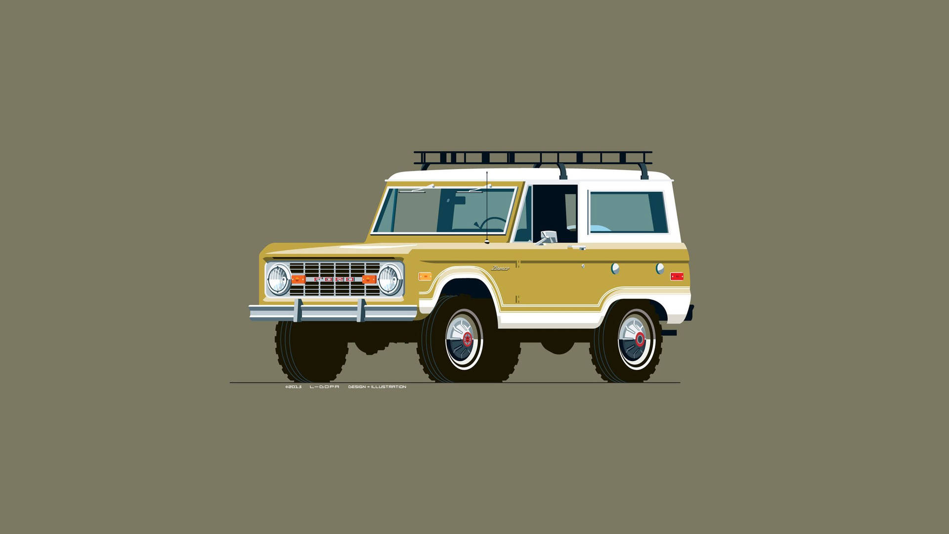 Ford Bronco Digital Illustration Background