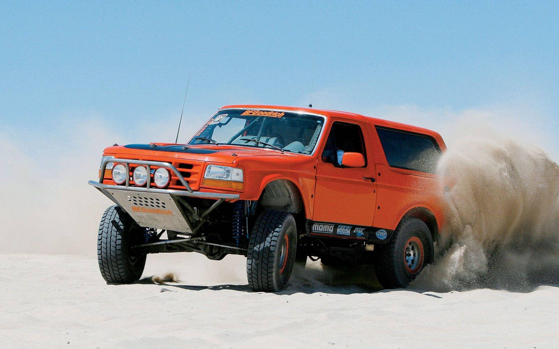 Ford Bronco Sand Dunes Background