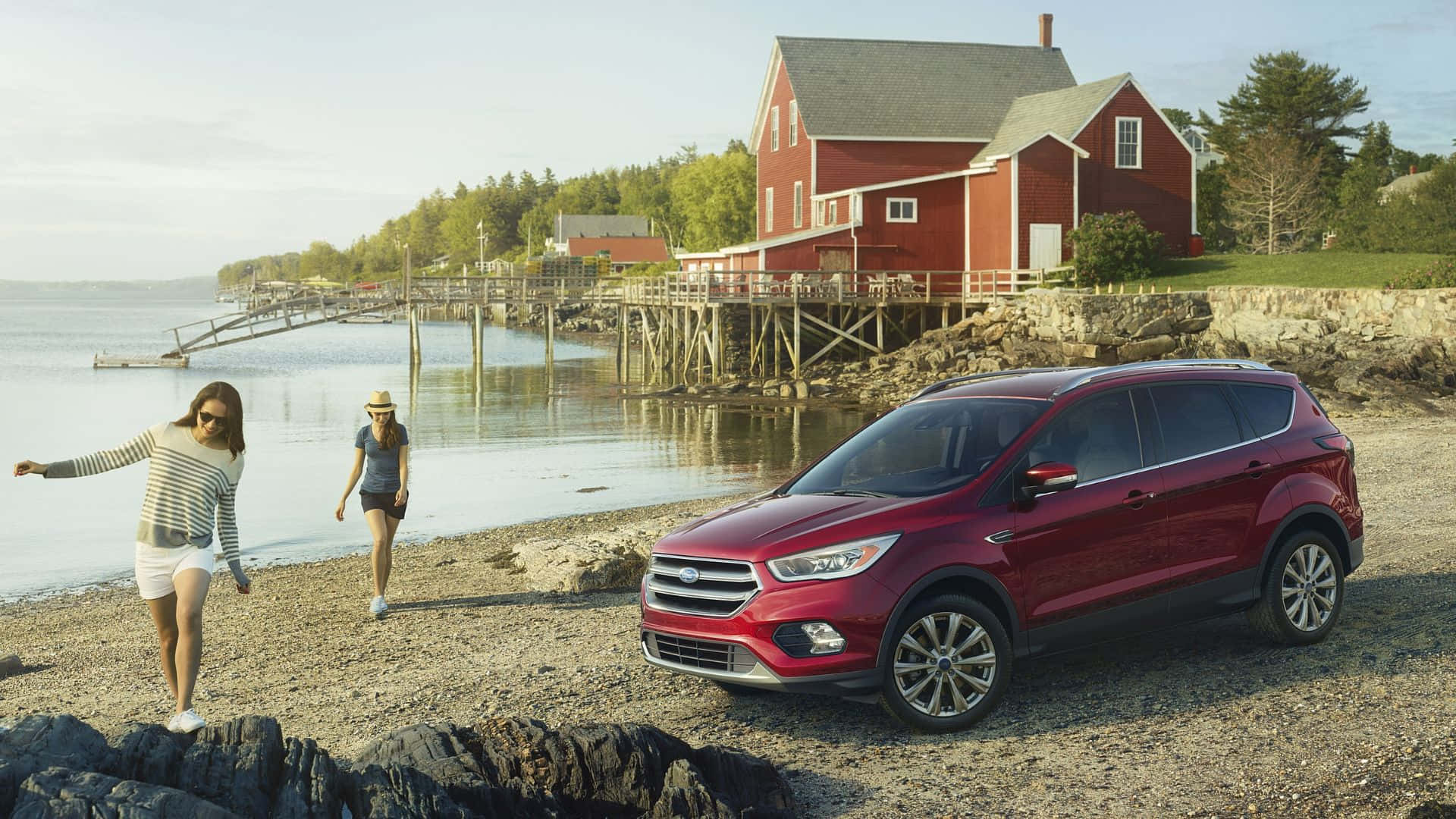 Caption: Sleek and Stylish Ford Escape in a Stunning Environment Wallpaper