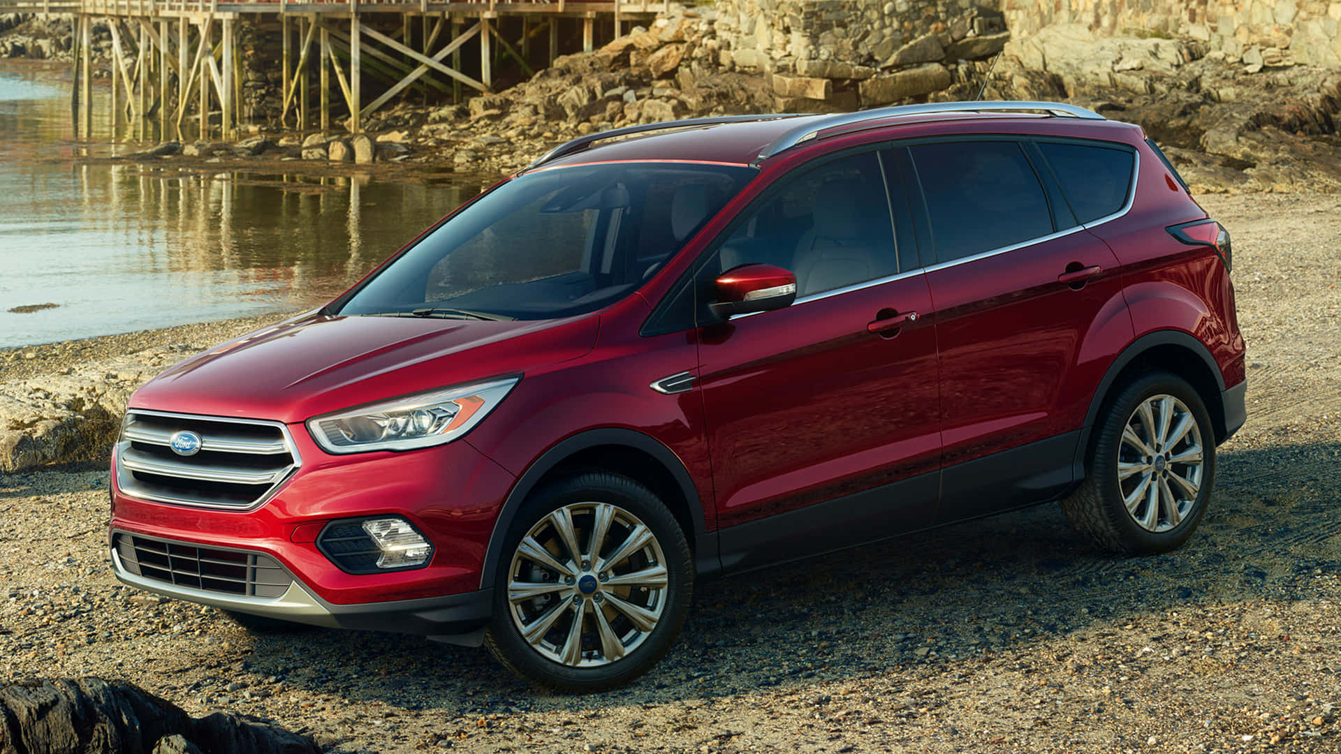 Sleek Ford Escape on a Scenic Road Wallpaper