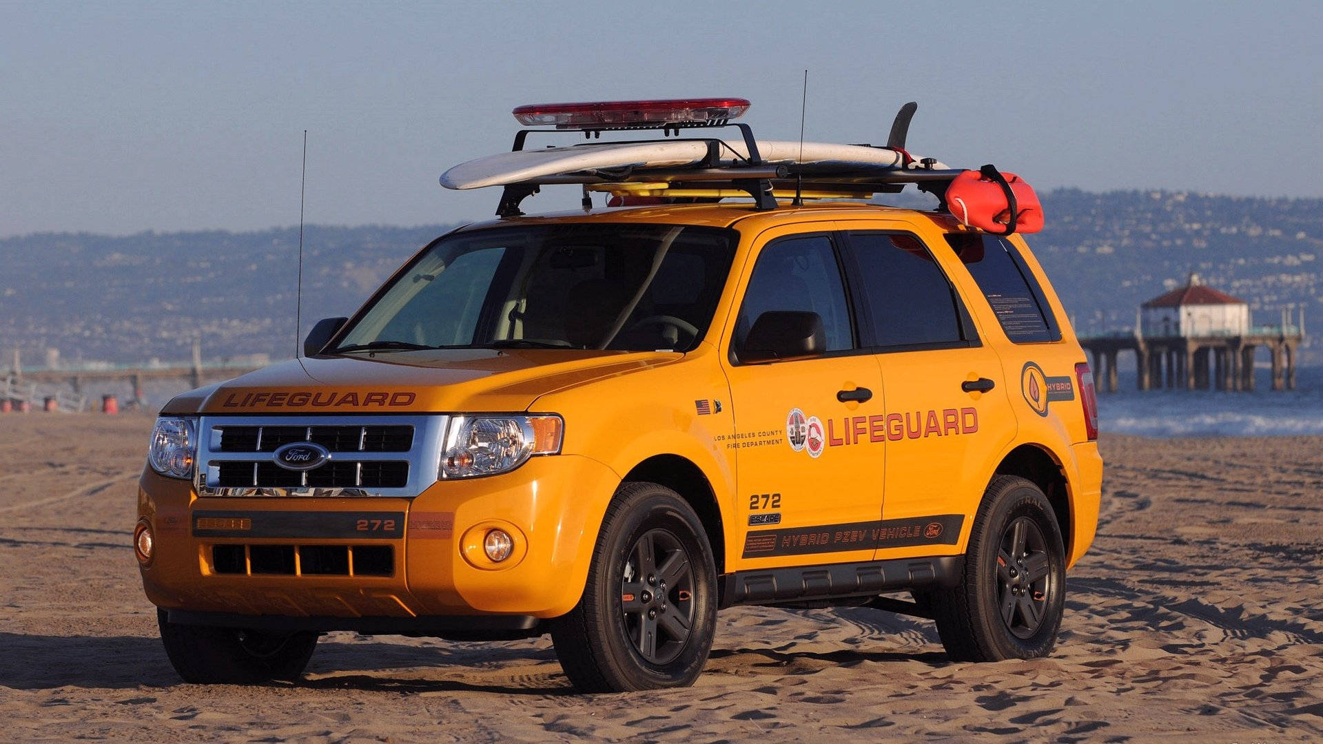 Ford Escape Lifeguard Beach Emergency Car Wallpaper
