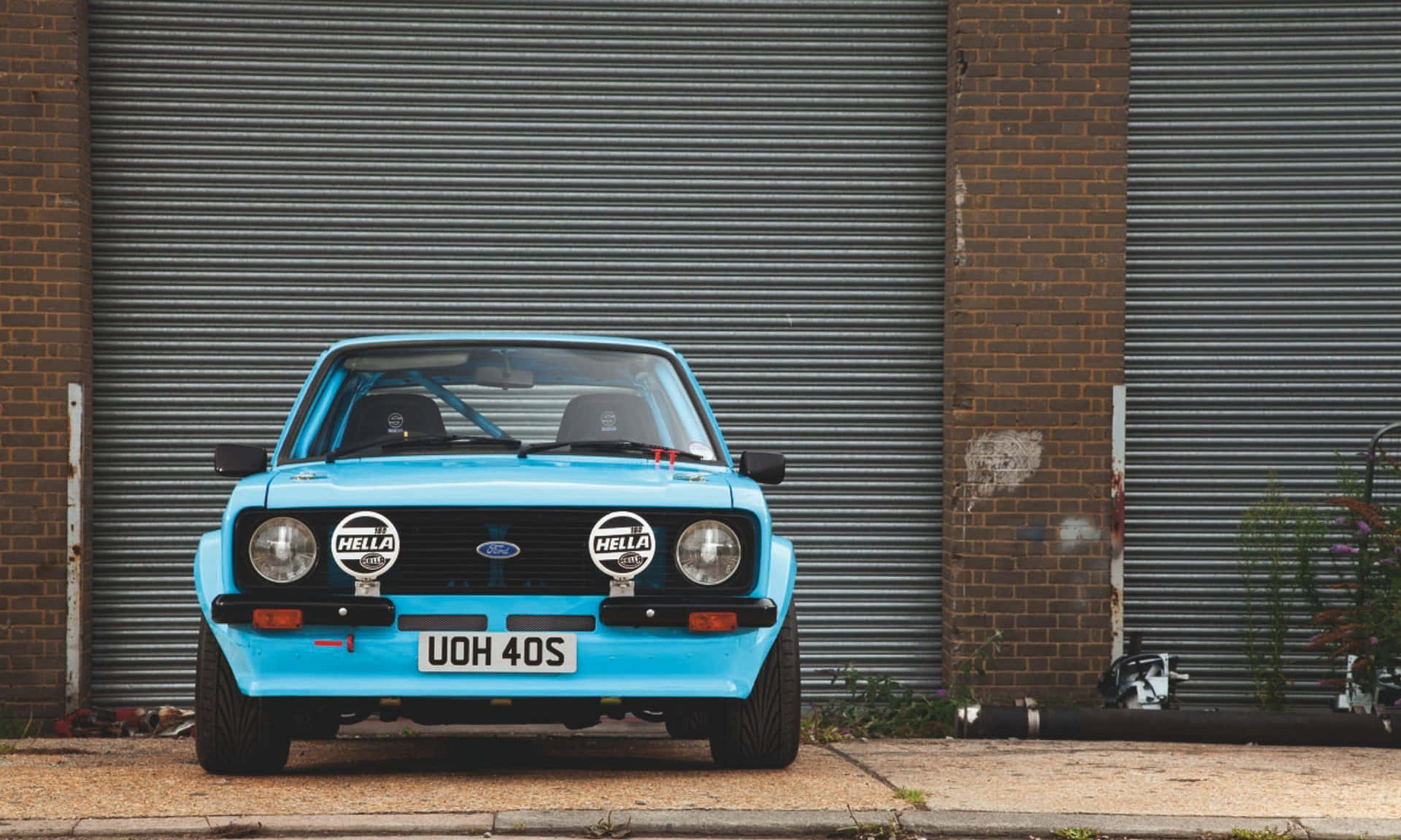 Immaculate Ford Escort on a Beautiful Day Wallpaper