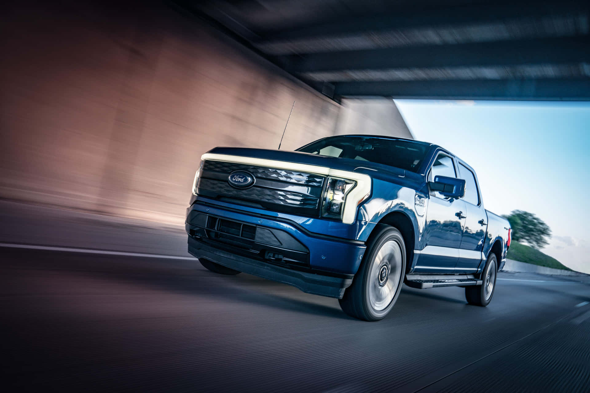 Ford F 150 Electric In Action Wallpaper