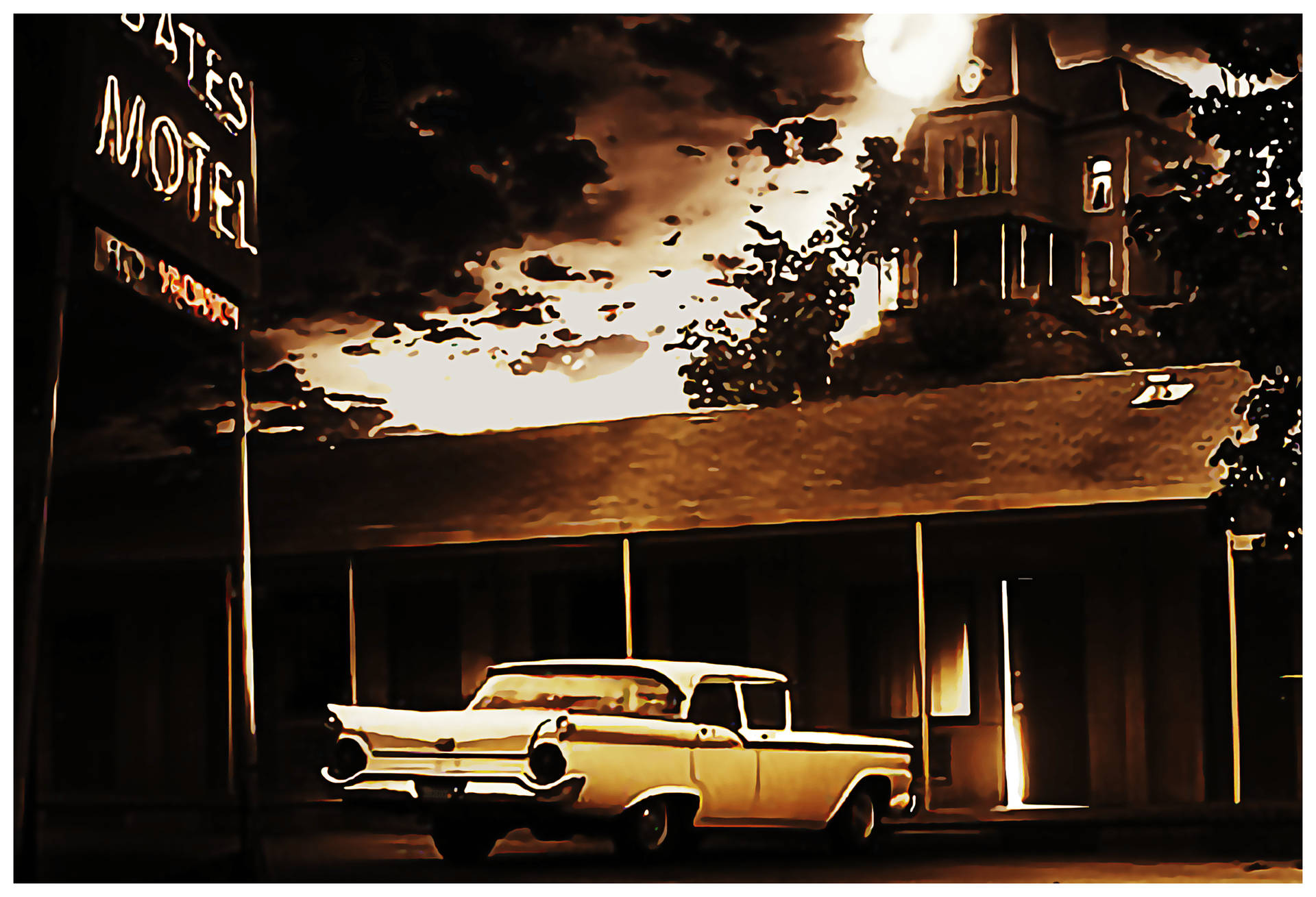 Ford Fairlane In Bates Motel Wallpaper