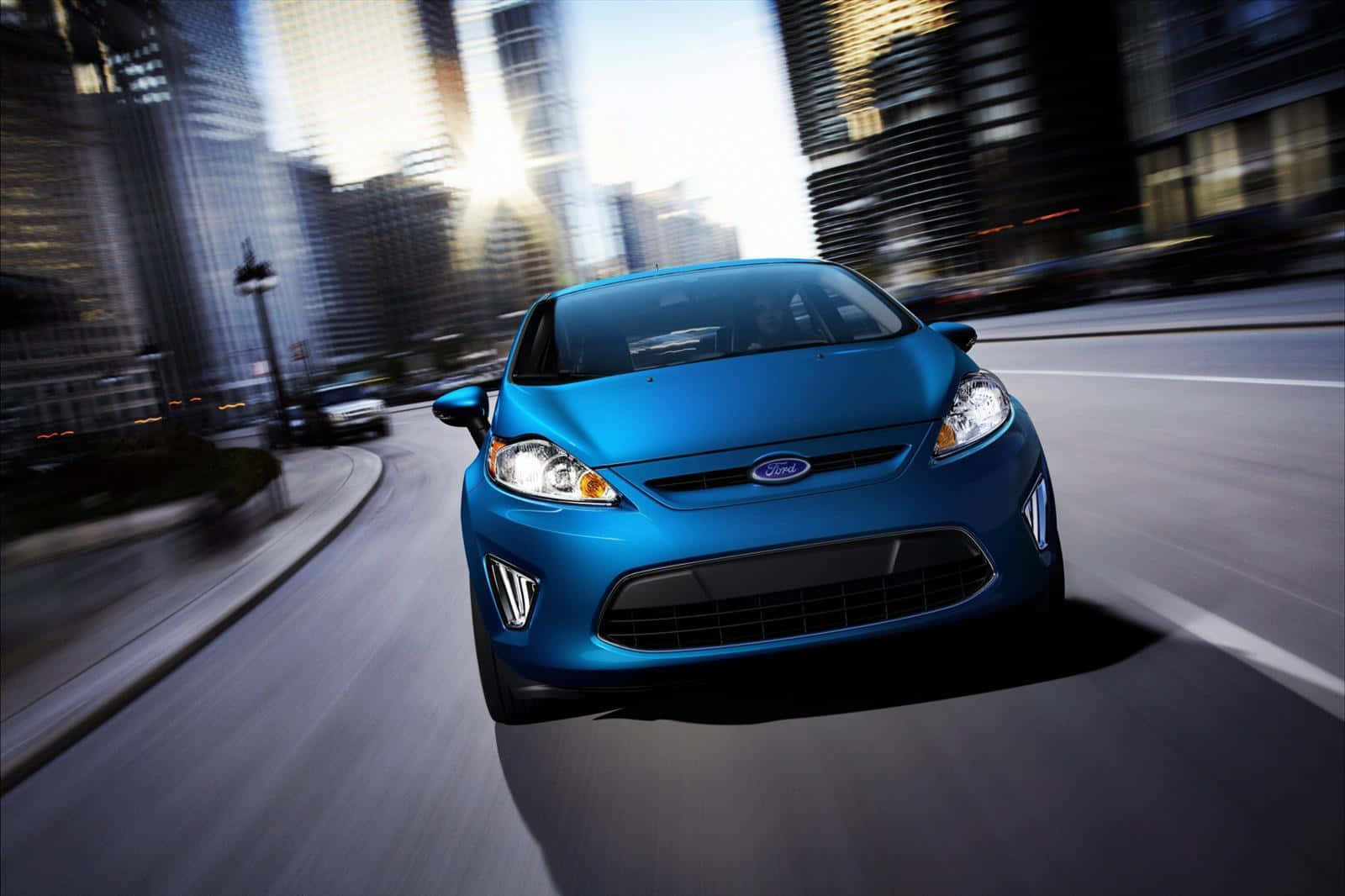 Stunning Ford Fiesta on the road Wallpaper