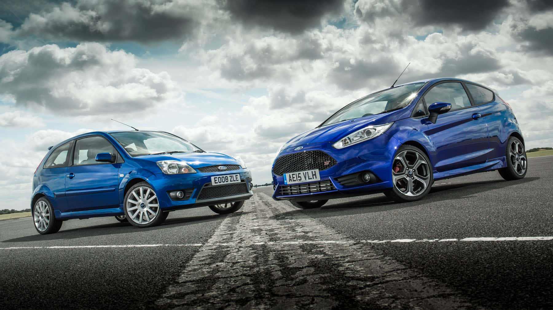 Stylish Ford Fiesta on a Scenic Road Wallpaper