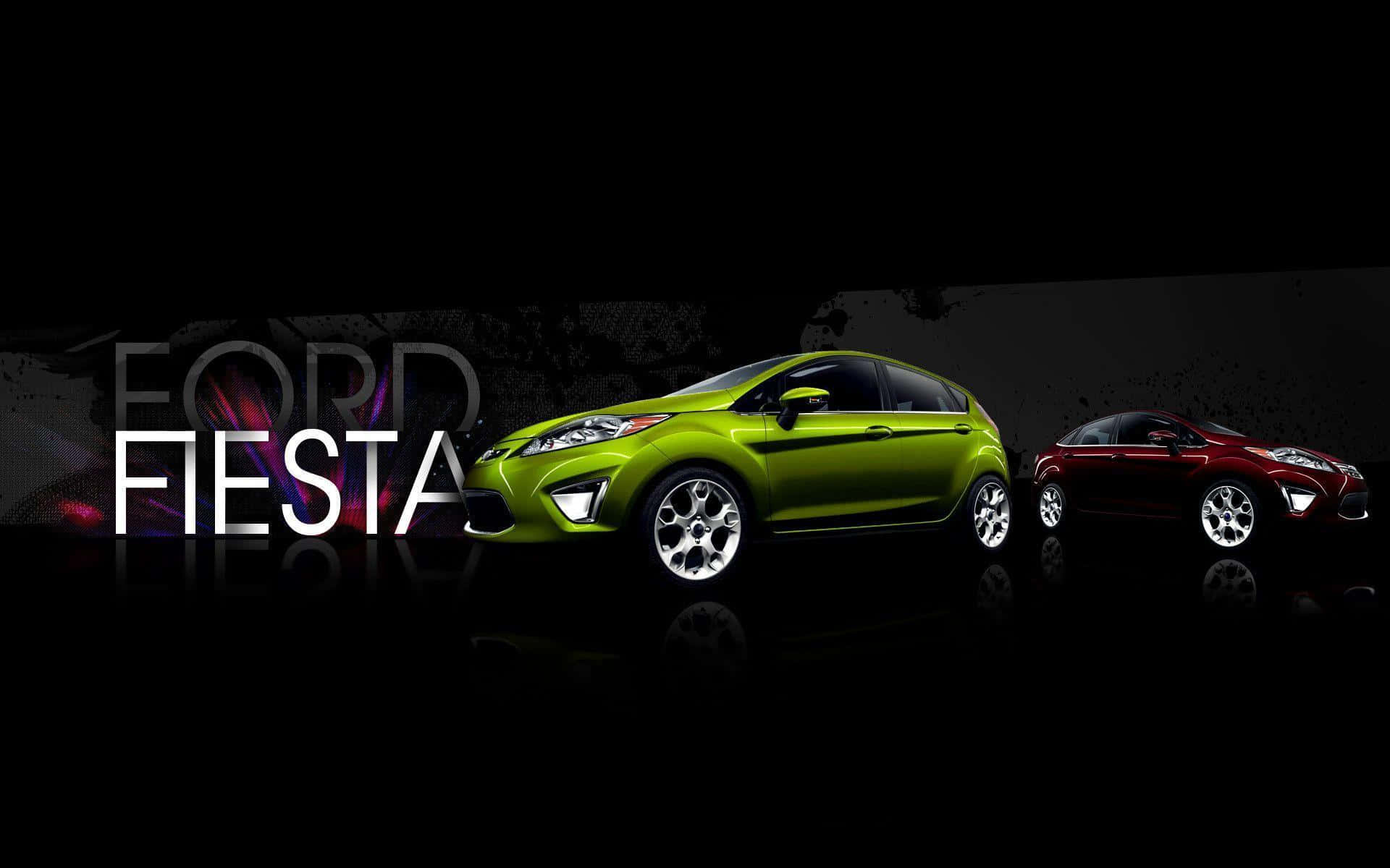 Captivating Ford Fiesta on the Road Wallpaper