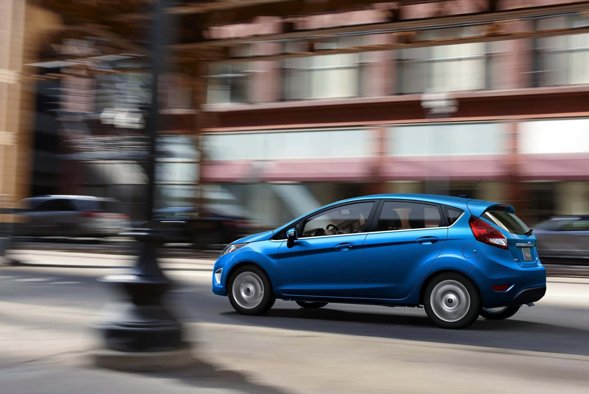 Stunning Ford Fiesta in Motion Wallpaper