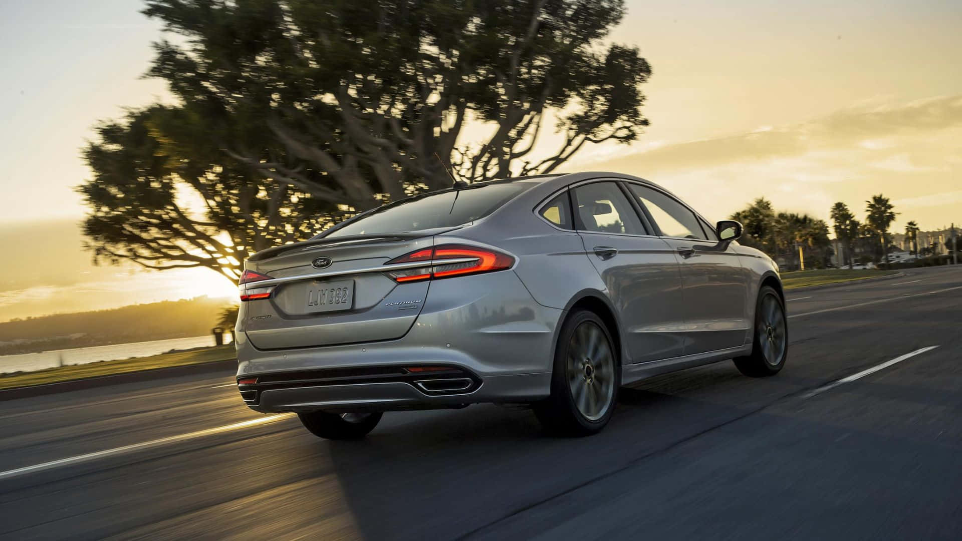 Stunning Ford Fusion in Motion Wallpaper