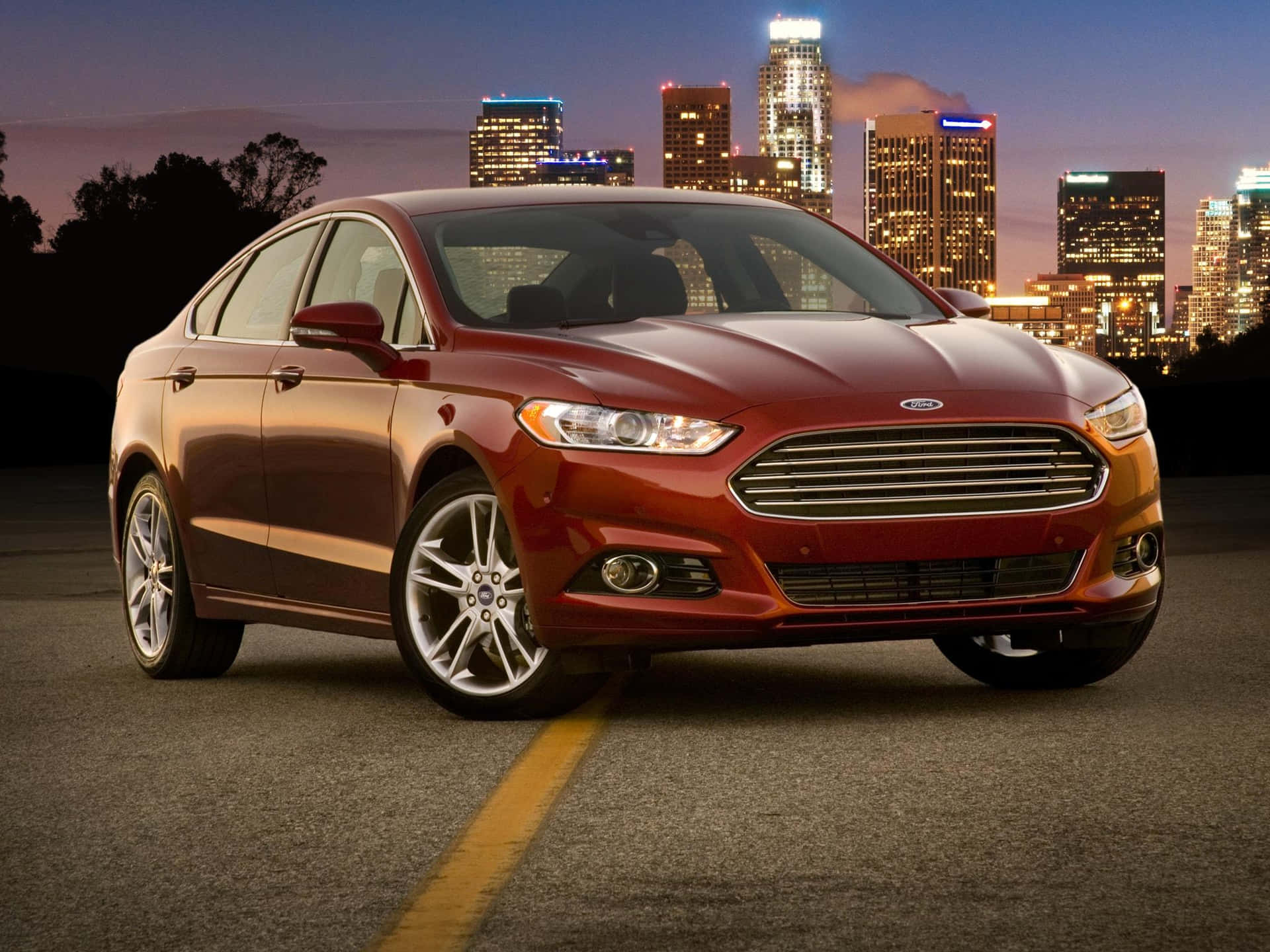 Sporty Elegance: The Stunning Ford Fusion Wallpaper
