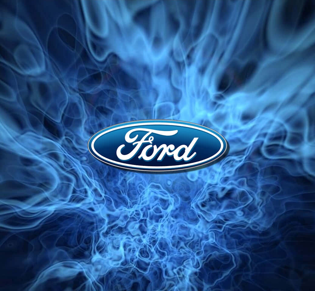 The Iconic Ford Logo on High-Quality Wallpaper Wallpaper