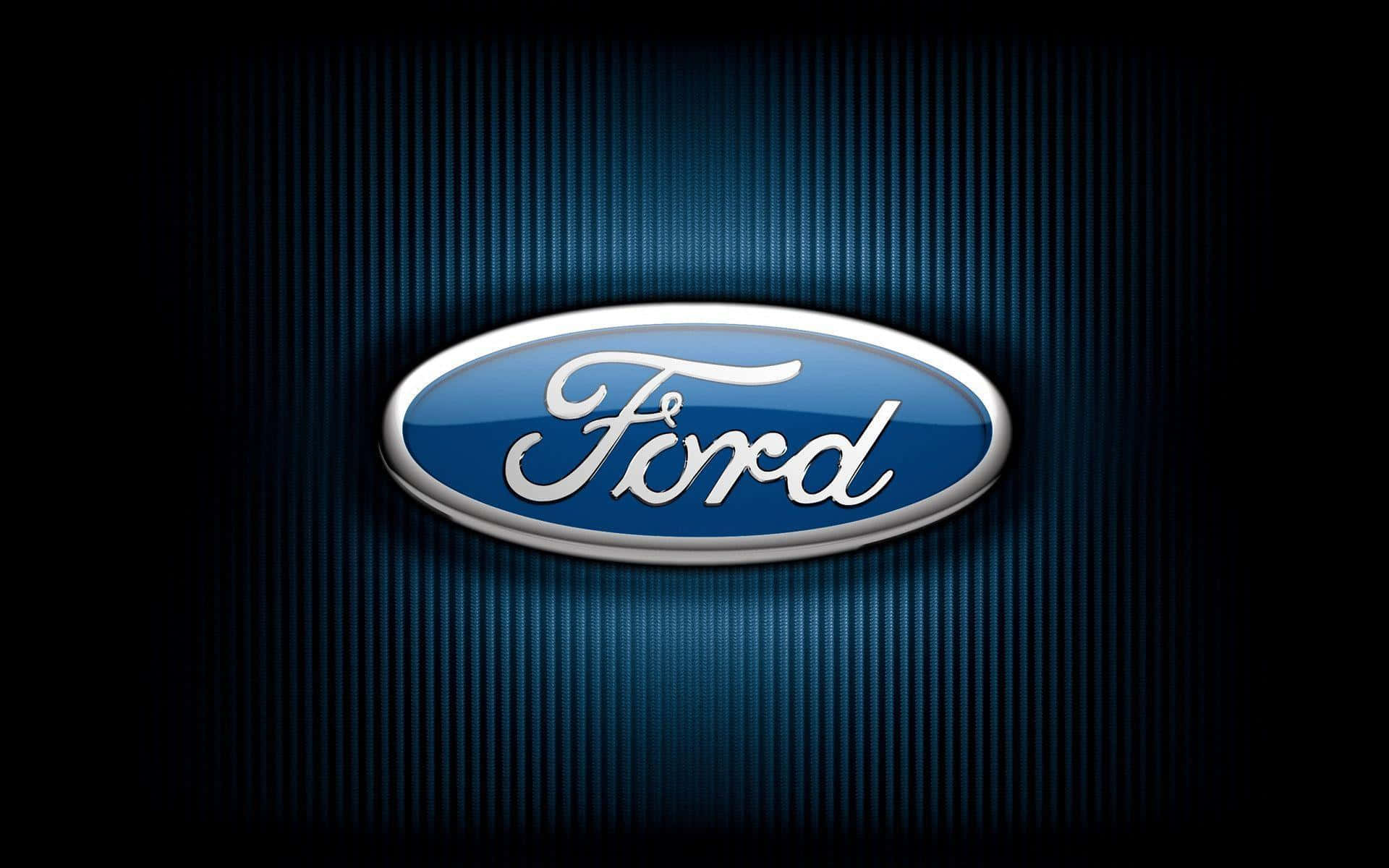 Elicónico Logo De Ford Sobre Un Fondo Degradado En Azul. Fondo de pantalla