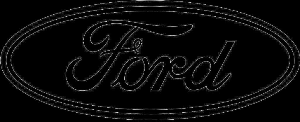 Ford Logo Blackand White PNG