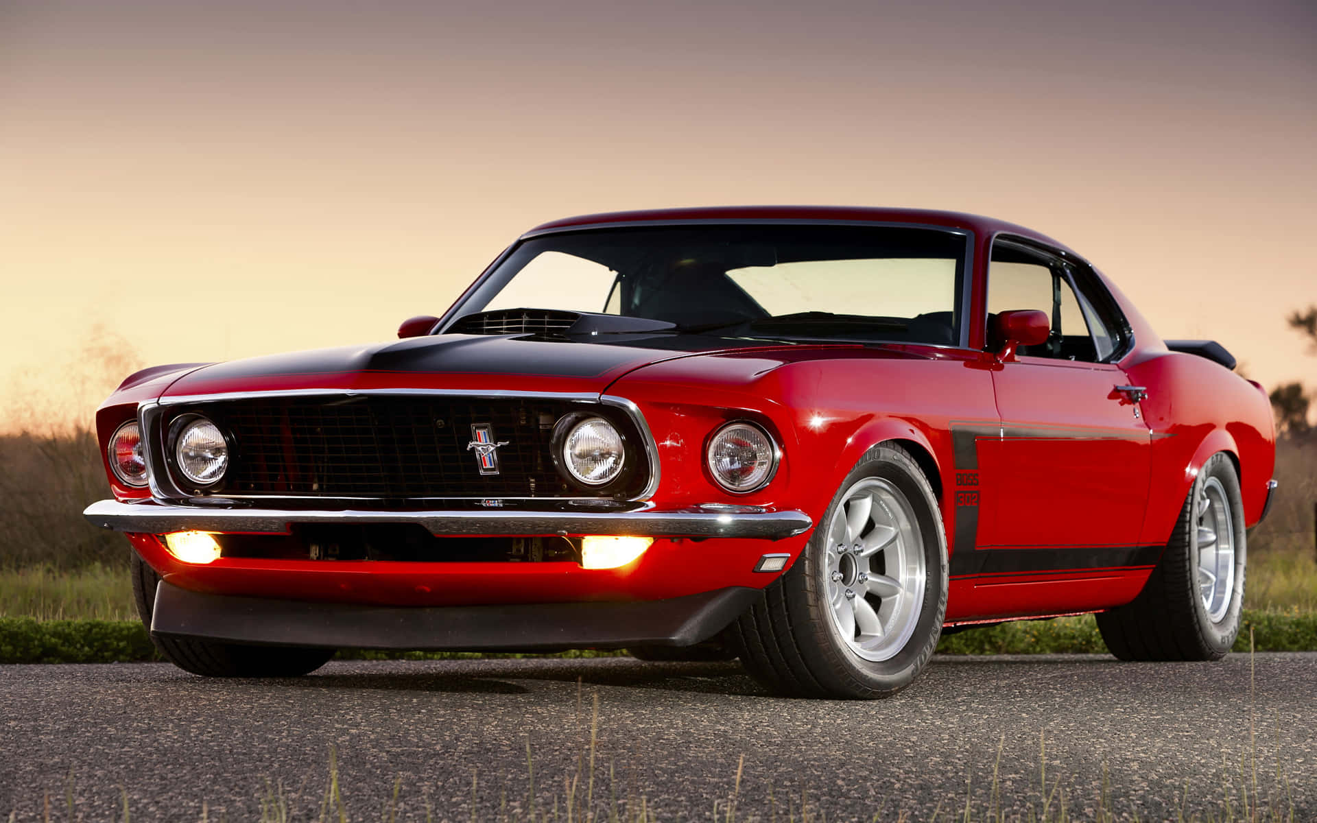 Ford Mustang Boss 302 - A Masterpiece Of Automotive Design Wallpaper