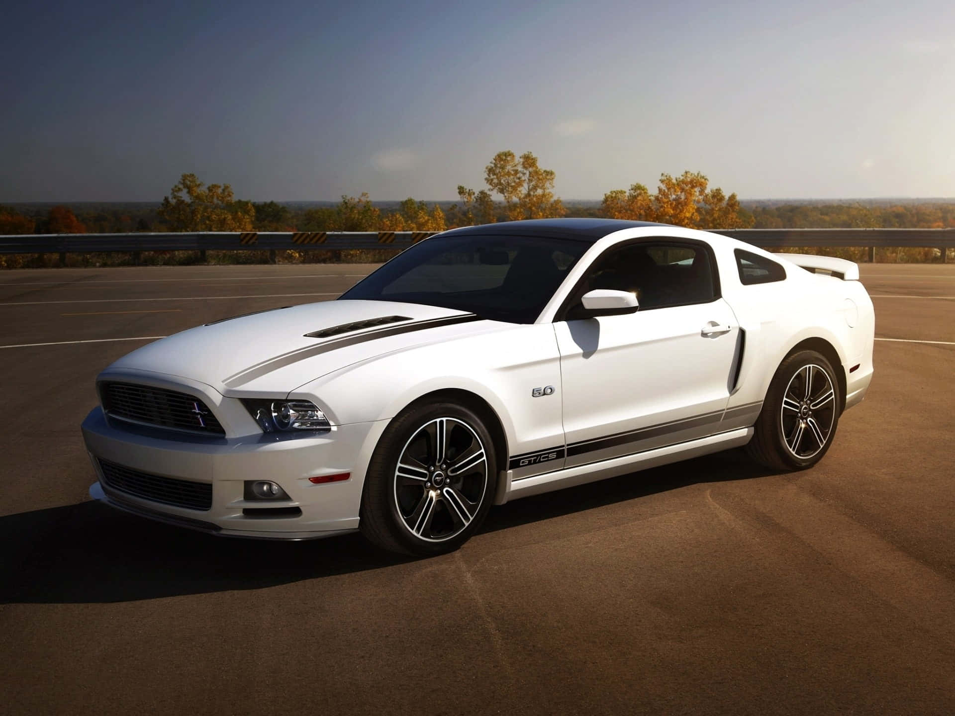 Sleek Ford Mustang California Special cruising on the open road. Wallpaper