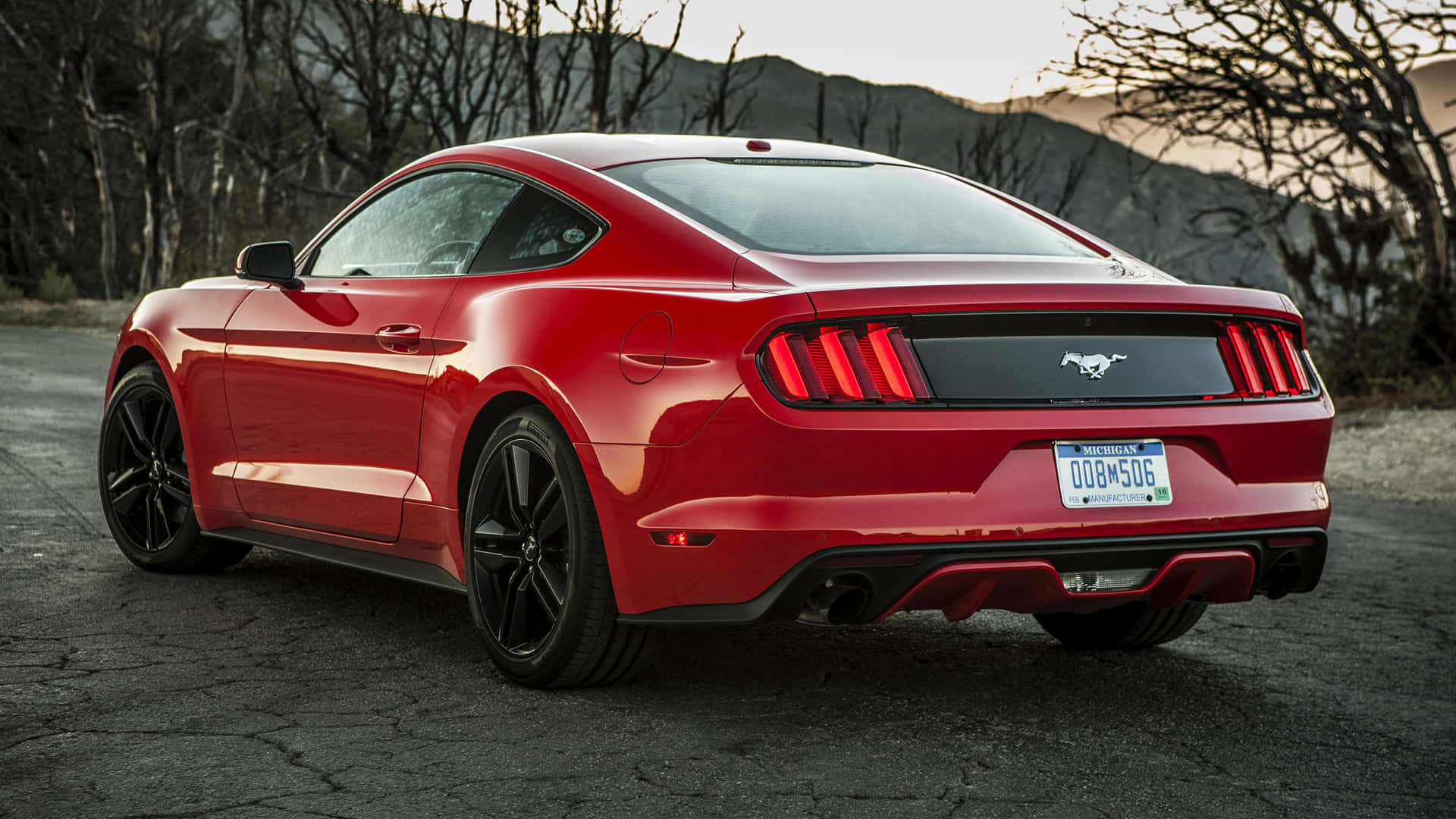 Stunning Ford Mustang Ecoboost in Action Wallpaper