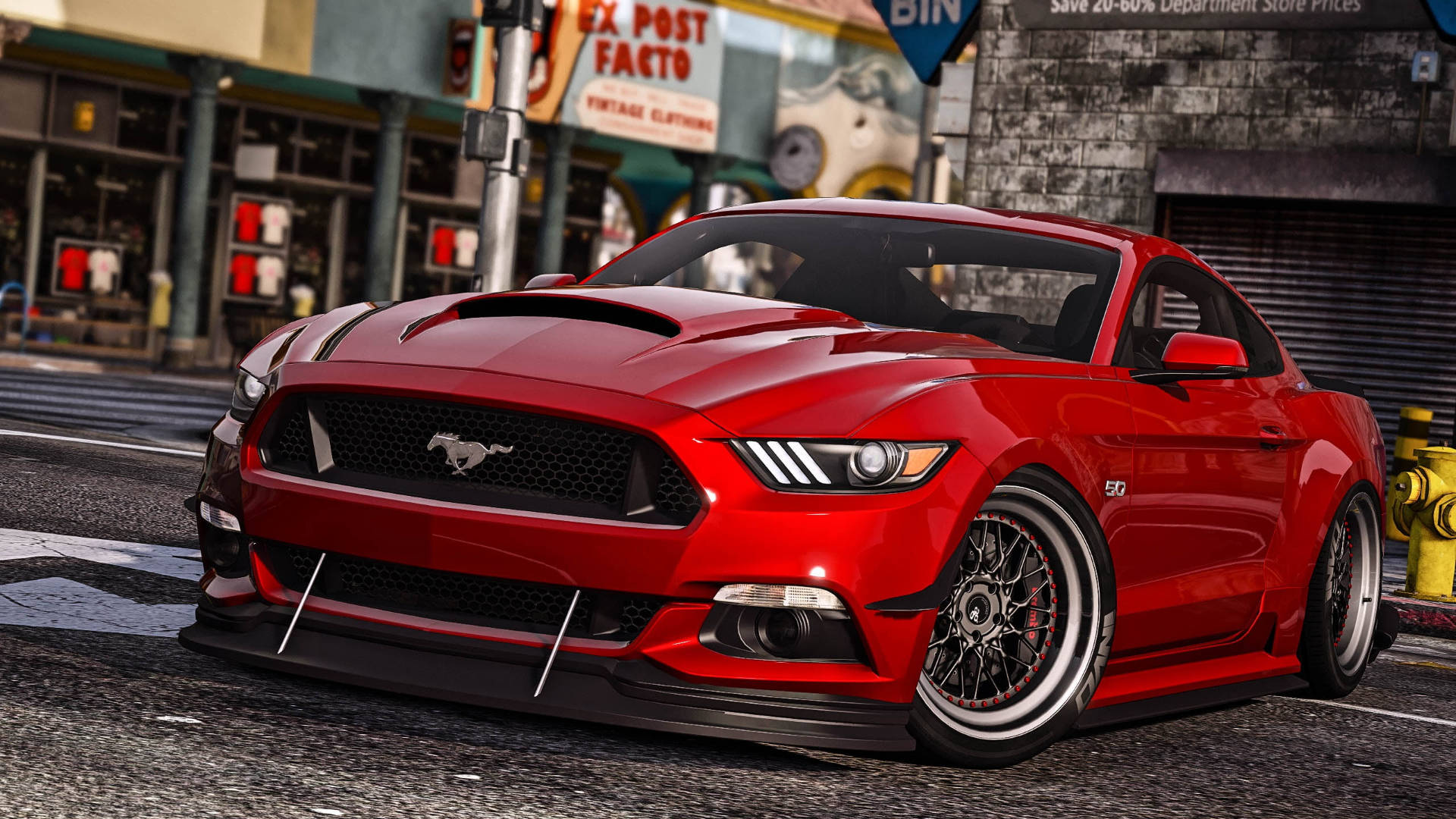 Ford Mustang Hd On The Street Wallpaper