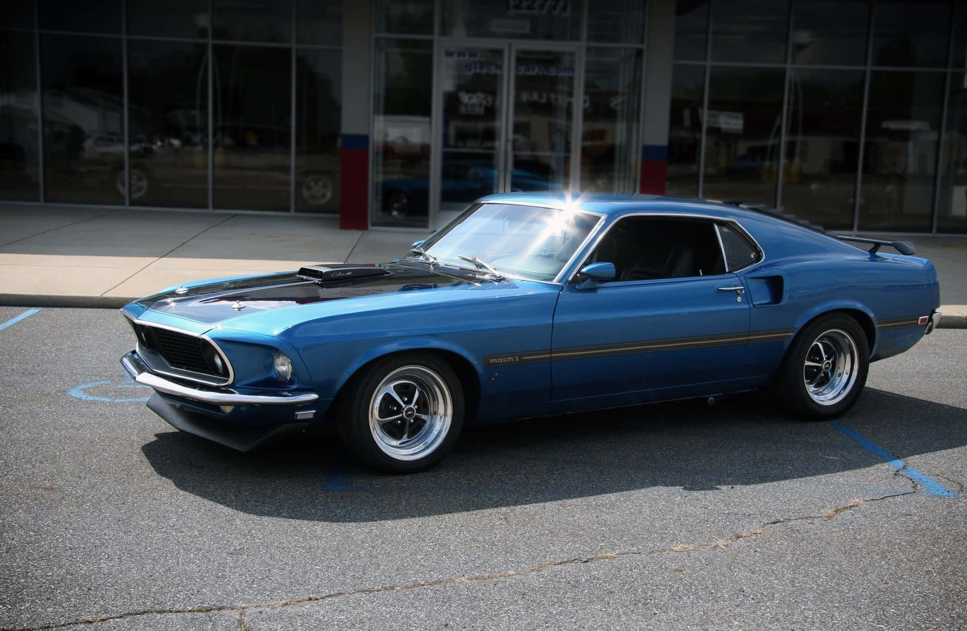 Ford Mustang Mach 1 dominating the road with its astounding design and unmatched performance. Wallpaper