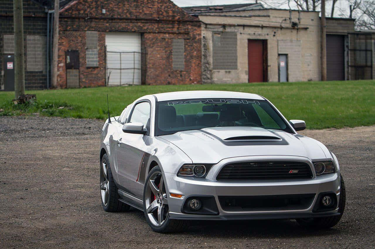 Ford Mustang Roush Turbocharged Beast on the Track Wallpaper