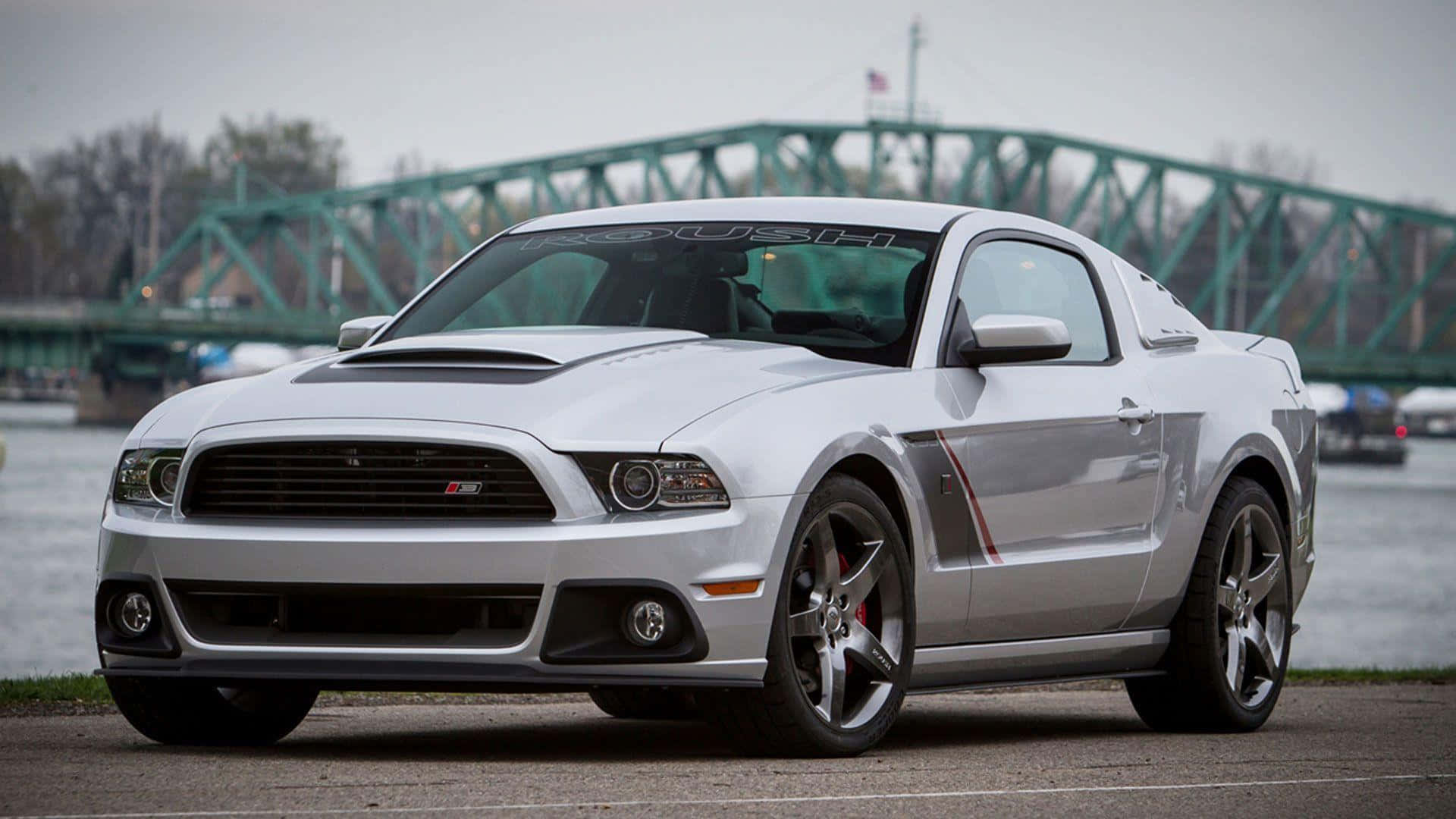 Sleek and Powerful Ford Mustang Roush on the Move Wallpaper