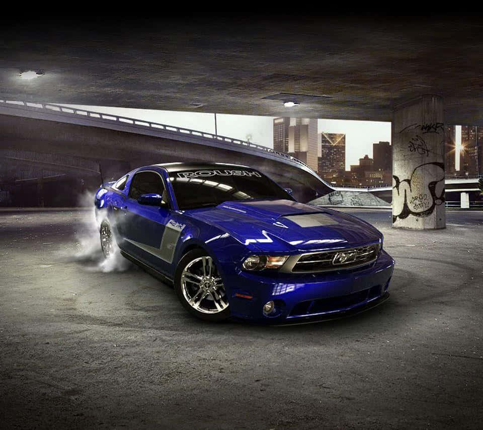 Powerful Ford Mustang Roush in action Wallpaper
