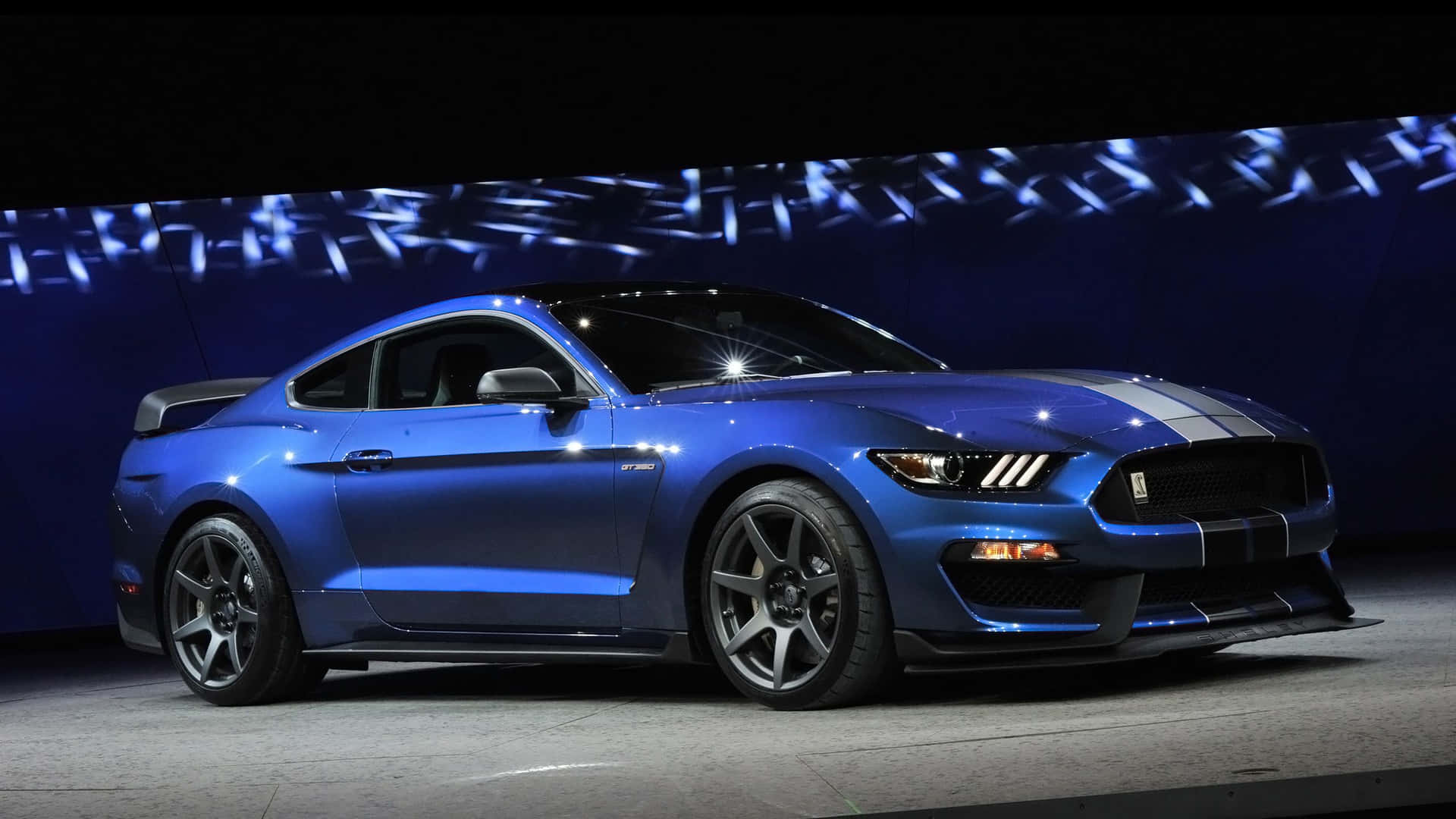 Stunning Ford Mustang Shelby GT350 in full speed Wallpaper
