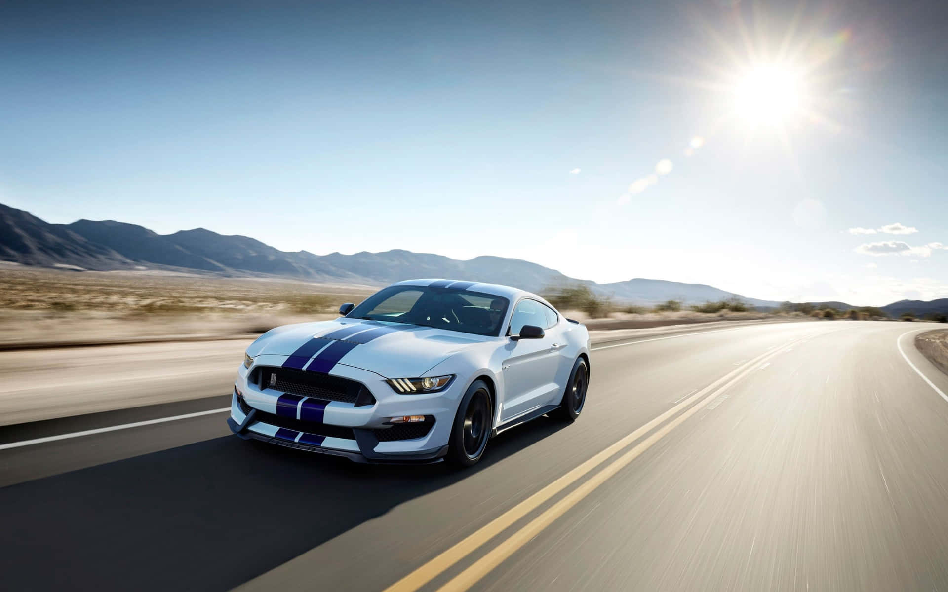 Sleek Ford Mustang Shelby GT350 in the Wild Wallpaper