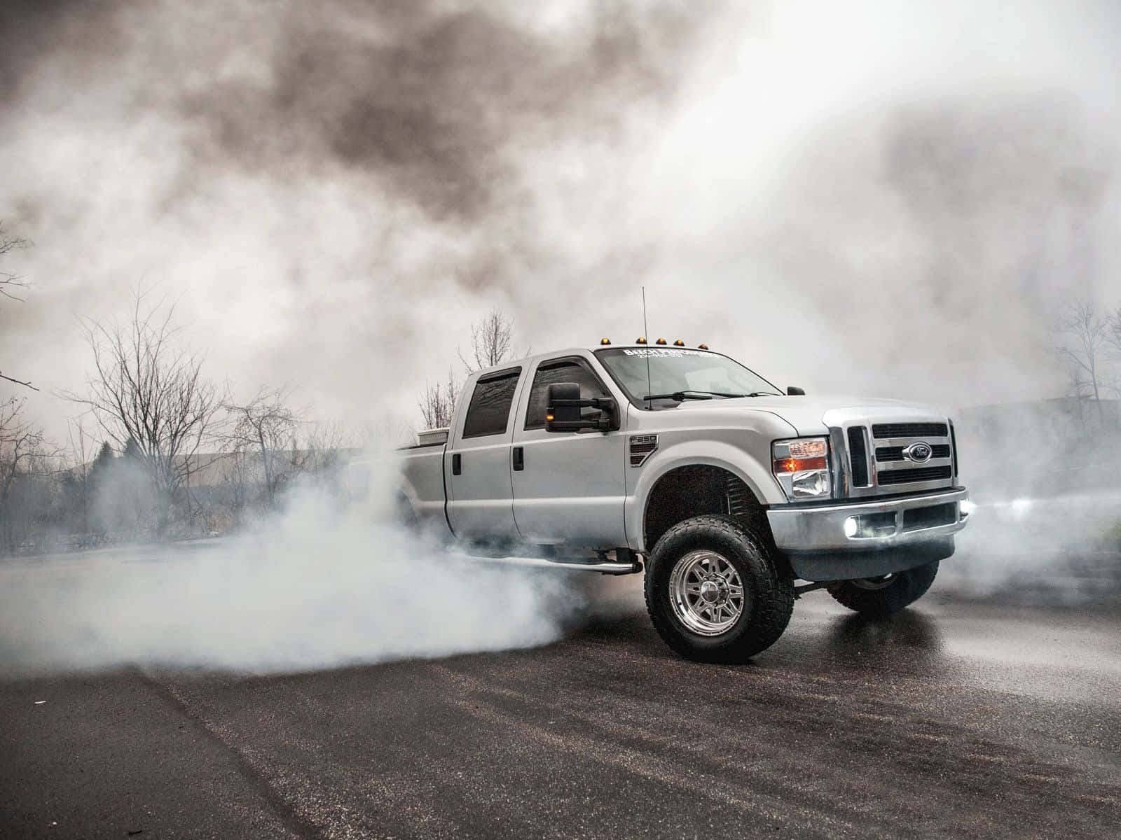 Fordpowerstroke: Der Ultimative Diesel-pickup Wallpaper