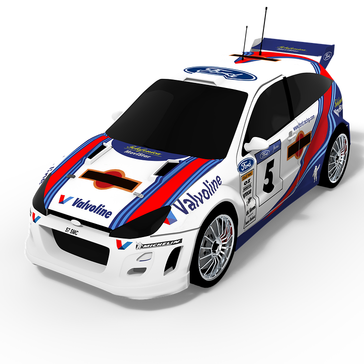 Ford Rally Car Illustration PNG