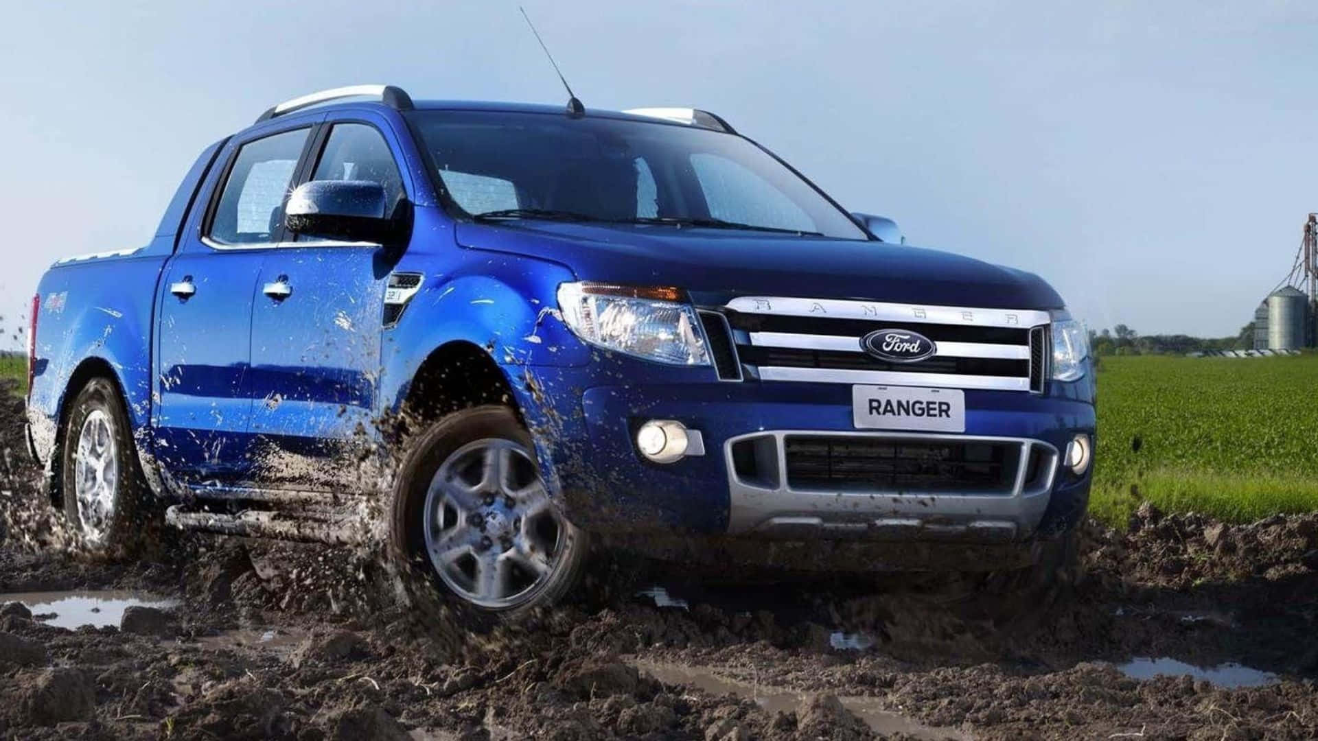 Powerful Ford Ranger conquering the off-road terrain Wallpaper