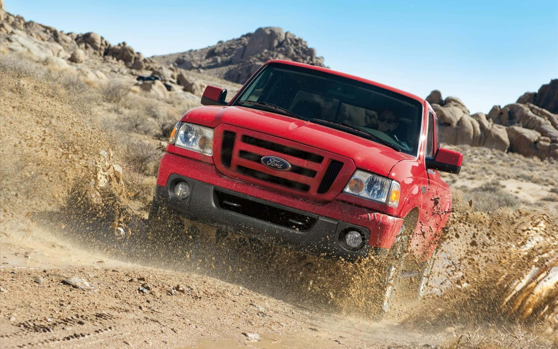 Powerful Ford Ranger in Action Wallpaper