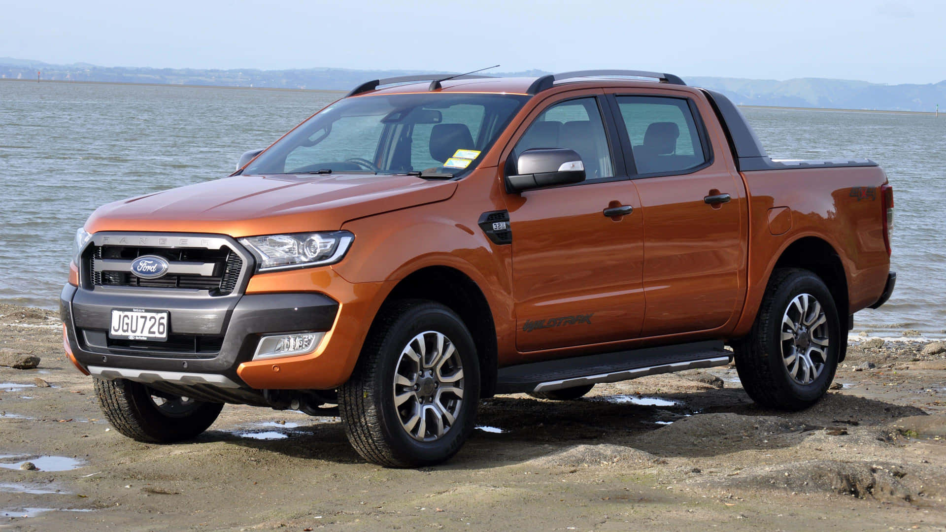 Powerful Ford Ranger in Dynamic Action Wallpaper